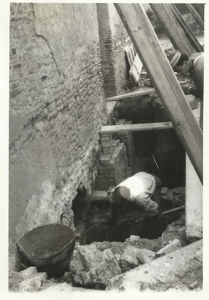 Sottofondazione palazzo Tatta, 1963